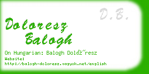 doloresz balogh business card